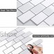 Yoillione Upgrade Thicker Peel and Stick Wall Tiles Backsplash for Kitchen and Bathroom Metro Subway Tiles Self Adhesive Tile Stickers 3D Stick on Tiles Splashback White 5 Sheets