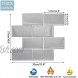 Yoillione Upgrade Thicker Peel and Stick Wall Tiles Stickers for Kitchen and Bathroom 3D Stick on Tiles Splashback Metro Subway Tiles Self Adhesive Wall Tiles Backsplash Silver 5 Sheets