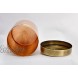 Alchemade Premium Quality Hammered Copper Spice Jar with Brass Lid 100% Pure Heavy Gauge Copper Cotton Swab Ball Holder