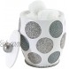 Avanti Linens Dotted Circles Collection Covered Jar White