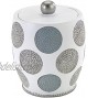 Avanti Linens Dotted Circles Collection Covered Jar White