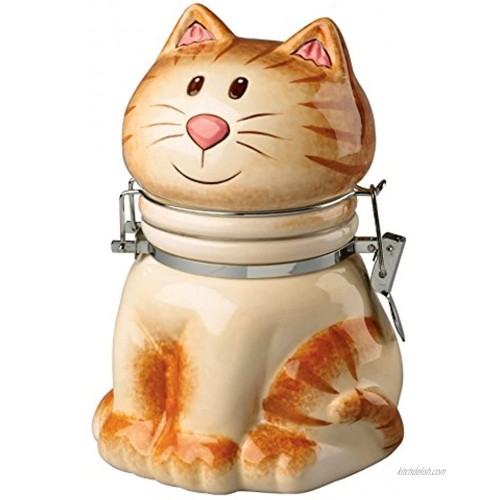 Boston Warehouse Hand Painted HInged Jar Storage Container Sitting Pretty Cat