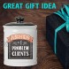 Cottage Creek Ashes of Problem Clients Jar | Funny Candy Jar for Office Desk with Black Lid | Lawyer Gifts for Women | Funny Desk Jars