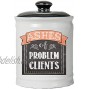 Cottage Creek Ashes of Problem Clients Jar | Funny Candy Jar for Office Desk with Black Lid | Lawyer Gifts for Women | Funny Desk Jars