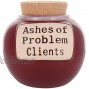 Cottage Creek Ashes of Problem Clients Jar | Funny Candy Jar for Office Desk with Cork Lid | Lawyer Gifts for Women | Funny Desk Jars [Red]