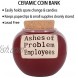 Cottage Creek Ashes of Problem Employees Jar | Funny Candy Jar for Office Desk with Cork Lid | Boss Gifts | Funny Desk Jars [Red]