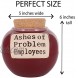Cottage Creek Ashes of Problem Employees Jar | Funny Candy Jar for Office Desk with Cork Lid | Boss Gifts | Funny Desk Jars [Red]