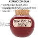 Cottage Creek New House Jar | House Savings Piggy Bank with Cork Lid | Our Future Fund | House Gifts [Red]