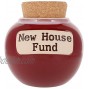 Cottage Creek New House Jar | House Savings Piggy Bank with Cork Lid | Our Future Fund | House Gifts [Red]