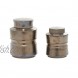 Deco 79 Set of 2 Bronze Ceramic Contemporary Decorative Jars 9 7