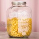 Gorgeous Home Large Candy Jar Wide Mouth Glass Storage Jar with Metal Lid 2 Gallons