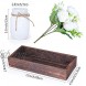 Hooqict Mason Jar Centerpiece Decorative Wood Tray with Artificial Peony & Remote Control LED Lights Rustic Country Farmhouse Home Decor for Herb Plants Coffee Table Dining Room Living Room Home Kitchen