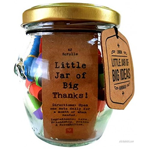 Little Jar of Big Thanks – Thoughtful Gift Unique Present Artisan Handcrafted Gift