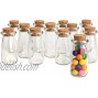 Mantello 4” x 2” Set of 12 Vintage Milk Bottle-Shaped Corked Glass Bottles Baby Shower Party Favor Centerpiece Bud Vase