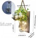 Mason Jar Sconces Wall Decor Rustic Wall Sconce Set of Two with Remote Control LED Fairy Lights and Flower for Farmhouse Kitchen Decorations Living Room Bedroom Decor rose