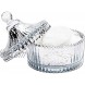 Silver Mercury Glass Canister Decorative Jar Container for Bathroom 4 In