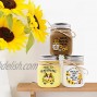 Sunflower Gnome Mini Mason Jars Fall Farmhouse Gnome Decor Summer Tiered Tray Sunflower Table Centerpieces for Dinning Honey Bee Kisses Yellow Kitchen Shelf Home Decors Housewarming Christmas Gifts
