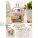 Teensery 6 Pcs Mini Size Clear Plastic Candy Jars Sugar Storage Container with Lid for Home Decor Decorative Party Wedding Holiday Candy Buffet