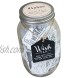 TOP SHELF Everyday Wish Jar Kit with 100 Tickets Pen and Decorative Lid Clear