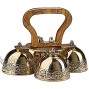 4-bell Embossed Brass Altar Bells