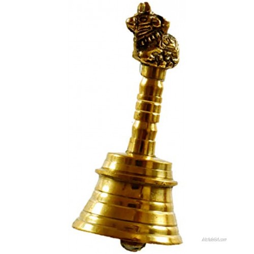 Aatm Brass Handicraft Nandi & Om Embossed Hand Bell