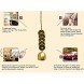 Acxico 1Pcs Chinese Feng Shui Bell Five Emperor Copper Coin Pendant Car Home Decoration Bells for Peace and Safe