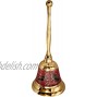Akanksha Arts Brass Made Pooja Bell Engraved Meenakari Work 6 inch Tall