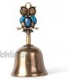 Anahbell Owl Shape Dinner Bell Service Bell Handbell Home Decoration Medium Blue