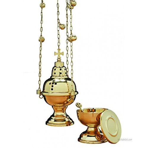 Autom Eastern Rite Censer with 12 Bells and Boat Set