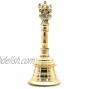 Blessings Decor Hand Crafted Metal Brass Bell with Ganesha Brass Puja Bell Brass Pooja Ghanti Ganesh Hand Bell Size-5