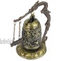 Carved Bronze Dragon Lock Electroplating Small Dragon Shape Bell Ornaments Desk Decor