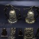CYRAN Fengshui Vintage Small Dragon Bell Buddhist Collectibles Ornaments Good Luck Bell Meditation Home Office Decor