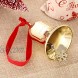 DAJAMAI Christmas Bell Ornament Engraved Merry Christmas 2020 Golden Bell Ornament for Holiday Metal Bell with Gift Box and Ribbon for Christmas Tree Decorations