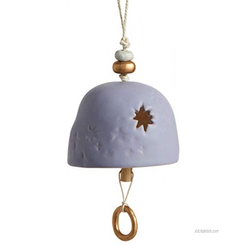 DEMDACO Celebrate Soft Lilac 7 x 3.5 Ceramic Stoneware Decorative Inspired Bell