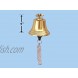 Hampton Nautical 3xglass-101 Brass Plated Hanging Harbor Bell 4 Nautical Home Decoration 4 inch