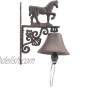 Import Wholesales Cast Iron Dinner Bell Walking Horse Distressed Brown