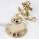 Nagina International 9 Premium Brass Polished Decorative Ornamental Anchor Bell | Pirate's Decorative Ship's Bell | Maritime Ocean Home Decor | Beach House Metal Bell