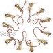 Rastogi Handicrafts Brass Decorative String of 11 Metal Vintage Indian Style Fair Trade Wall Hanging Bells 1