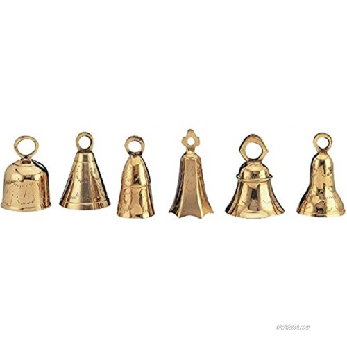 Six Assorted 4 Brass Bells-BL39