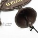 Sungmor Heavy Duty Cast Iron Wall Hanging Bell Welcome Sign Decorative Retro Style Lovely Birds Manually Shaking Doorbell Indoor Outdoor Wall Mounted Dinner Bell Garden Home Wall Art Decoration