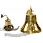 THORINSTRUMENTS with device Solid Brass Traditional Ship Bell Wall Mounted Us Navy 6 Indoor Outdoor Home Bars