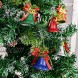 TOUTN Christmas Tree Ornament Bells Multi-Color Glitter Bells for Party Wall Fireplace Gardens Jingle Bell Pendants Xmas Home Decoration 6 Pack