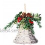 Wicker Hanging Bell Ornament Hand Made for Farmhouse Christmas Décor 6 in