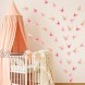 144 Pieces 3D Butterfly Wall Stickers Removable Hollow Butterfly Mural Decals DIY Decorative Wall Art Crafts for Home Wedding Decor 3 Styles Pink