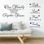 2 Pieces Vinyl Wall Quotes Stickers Faith Hope Love Family Scripture Wall Stickers Bible Verse Inspirational Sayings for Home Office School Classroom Teen Dorm Living Room Art Wall Decorations