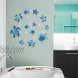 2 Sets Under The Sea Wall Decals Sea Turtle Wall Stickers Ocean Grass Colorful Seaweed Decal Bubbles Vinyl Wall Sticker Sea Wall Decoration for Bathroom Toilet Bedroom Nursery Room