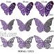 72 Pieces 3D Butterfly Wall Decals Sticker Wall Decal Decor Art Decorations Sticker Set 3 Sizes for Room Home Nursery Classroom Offices Kids Girl Boy Bedroom Bathroom Living Room Decor Purple
