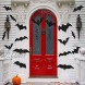 CCINEE 3D Halloween Hanging Bats Decoration,Large Glittery Bat Wall Decal Stickers for Halloween Party Decor Supply,36PCS