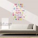 Colorful Inspirational Wall Decal Motivational Phrases Sticker Inspirational Lettering Quote Sticker Be Thankful Be Brave Be Creative Decals for Classroom Nursery Kids Decoration