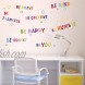 Colorful Inspirational Wall Decal Motivational Phrases Sticker Inspirational Lettering Quote Sticker Be Thankful Be Brave Be Creative Decals for Classroom Nursery Kids Decoration